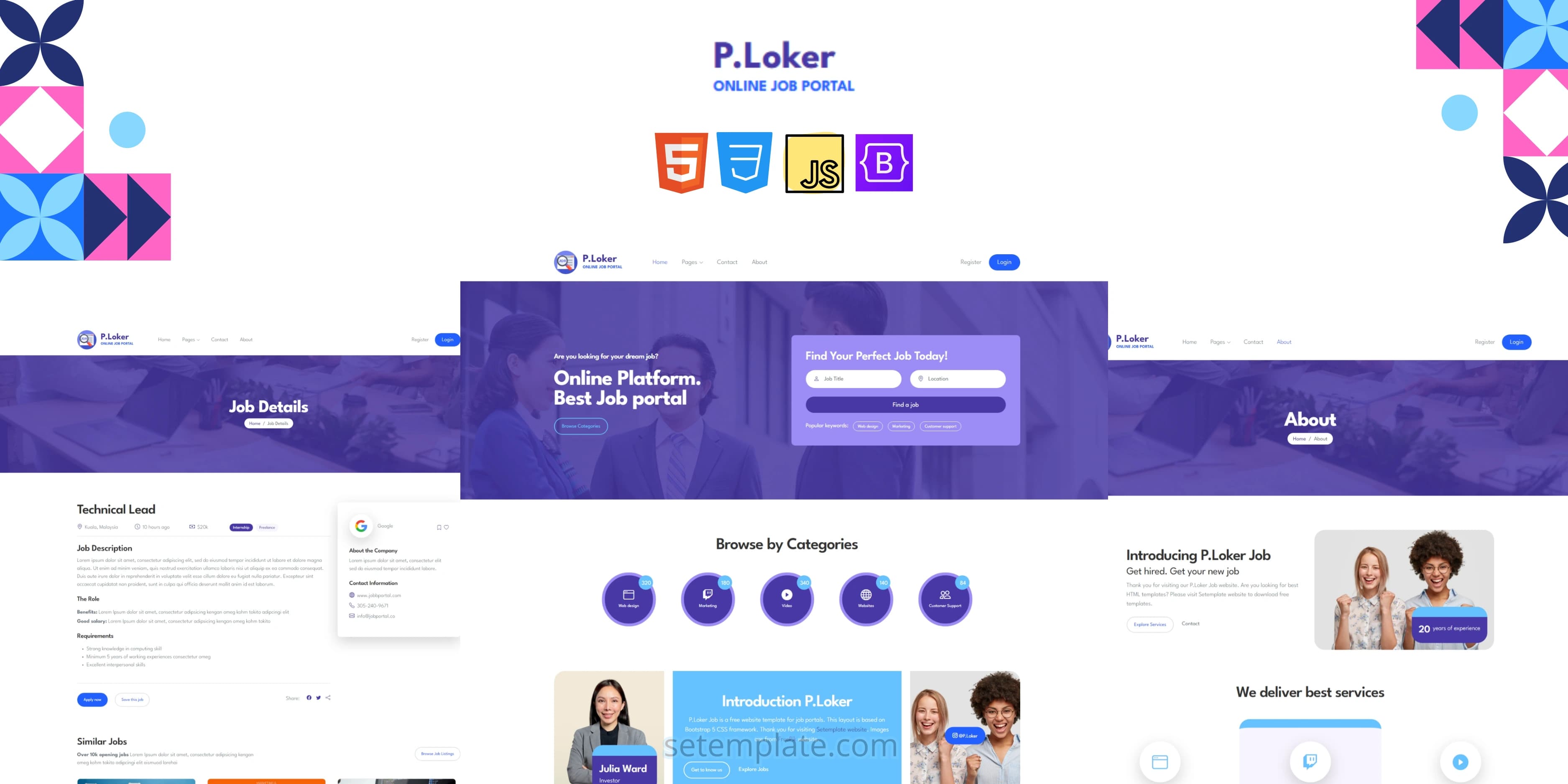 All-in-One Job Portal Template - Job Listing Websites