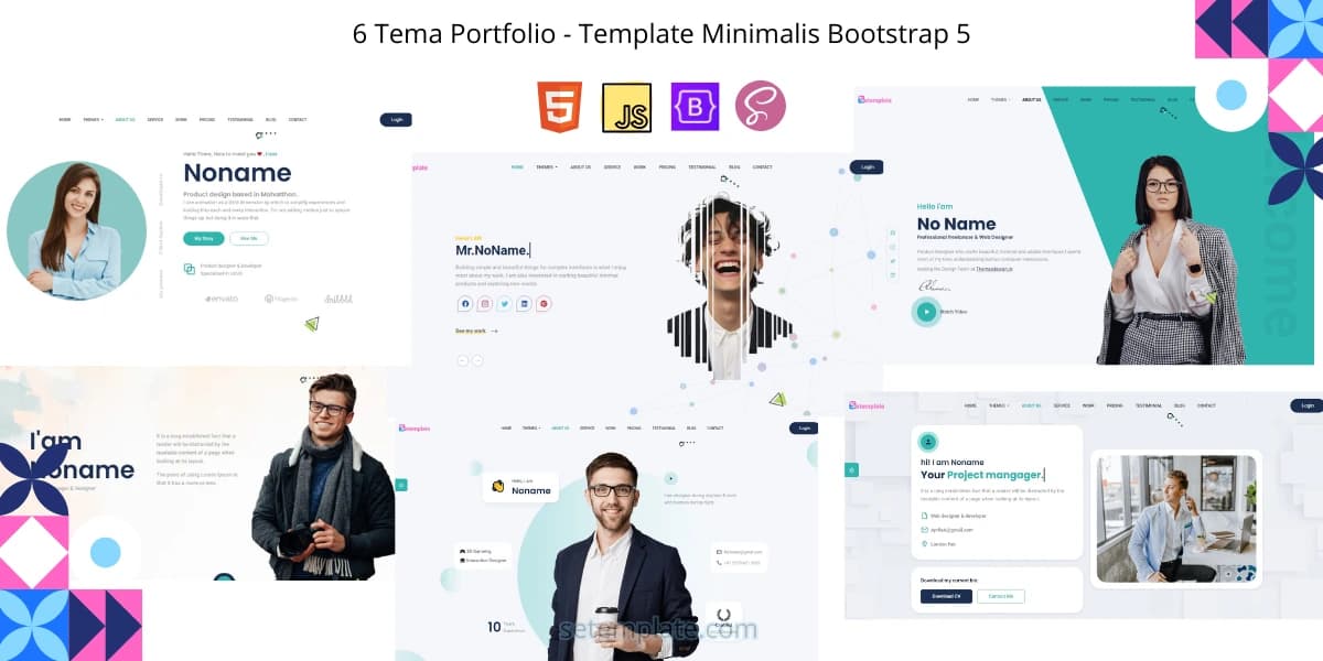 6 Tema Portfolio - Template Minimalis Bootstrap 5