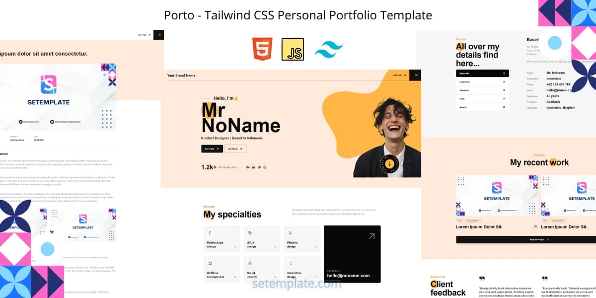 Porto - Tailwind CSS Personal Portfolio Template